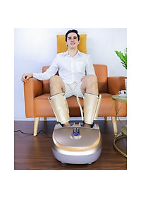 Máy Massage Chân Nén Ép Trị Liệu Suy Giãn Tĩnh Mạch Nikio NK-187 - Máy Mát Xa Dây Ấn Lòng Bàn Chân, Mu Bàn Chân, Ngón Chân, Bắp Chân - Công Nghệ Tiên Tiến: Con Lăn, Túi Khí Và Nhiệt Sưởi - Nhiều Chế Độ Matxa, Có Remote Điều Khiển