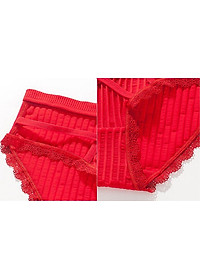 Quần lót nữ cotton cạp chéo  - Đỏ