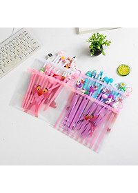 Combo 10 bút ngộ nghĩnh màu hường dễ thương tặng túi zip