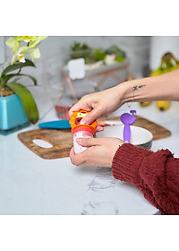 Túi nhai ăn dặm chống hóc silicon kèm gặm nướu và nắp làm kem cho bé Marcus & Marcus, từ 6 tháng - Marcus