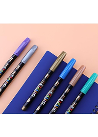 Set 8 Màu Bút lông Marker 2mm kim loại lấp lánh dựa trên nước ,Bút Nghệ Thuật Cho Học Sinh, BAOKE/MP570