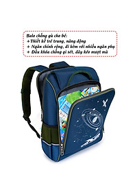 Balo chống gù cho bé tiểu học Xbags Universe Xb 3104 balo siêu nhẹ cho học sinh tiểu học
