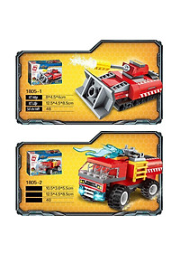 Đồ chơi lắp ghép Xe cứu hoả 8 trong 1 với 313 chi tiết Bằng nhựa ABS an toàn