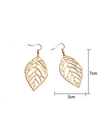 Đôi Khuyên Bông Tai Hợp Kim Hình Chiếc Lá - Phụ Kiện Thời Trang