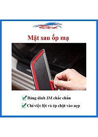 Bộ nẹp bước chân trong ngoài vân Cacbon xe Vios 2019-2020 chống trầy làm đẹp ô tô