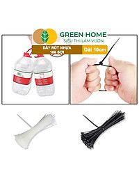 Dây rút nhựa, D10cm, bao 100 sợi, màu đen, siêu bền, dẻo, làm giàn, đỡ trái, cố định hàng rào, dây cáp điện |Greenhome
