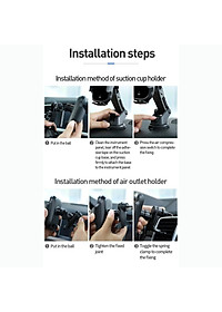 Bộ đế giữ điện thoại dùng trên xe hơi Baseus Light Electric Holder Wireless Charger 15W (tích hợp sạc nhanh không dây 15W và cảm biến tự động nhận diện thiết bị) LV637-BK [Hàng Chính Hãng]