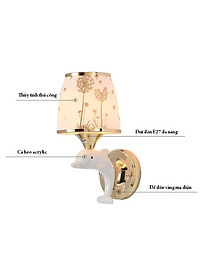 Đèn tường DOLPHIN kiểu dáng hiện đại trang trí nội thất cao cấp - kèm bóng LED chuyên dụng [ẢNH THẬT 100%].
