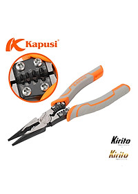 Kìm nhọn đa năng 9inch 225mm KAPUSI Japan K-8068, thép CRV độ cứng cao lưỡi kìm sắc