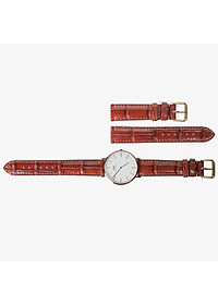 Dây đồng hồ nam da cá sấu đốt tre Bụi Leather D103 - Hàng khâu tay thủ công cao cấp - Bảo hành 12 tháng