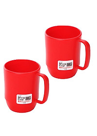 Combo Cốc nhựa uống nước Inomata nội địa Nhật Bản - Đỏ