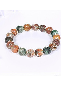 Vòng tay thạch anh ưu linh rêu đa sắc hạt đá 11mm - Ngọc Quý Gemstones