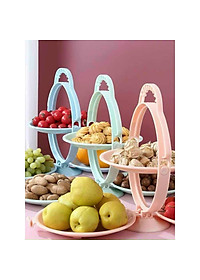 Khay Đĩa Mứt Gấp Gọn Để Bàn - Tích Hợp 3 đĩa Đựng Hoa Quả, Bánh Kẹo, Mứt Tết - Chất Liệu Nhựa ABS Cao Cấp  Chính Hãng MINIIN- Giao Màu Ngẫu Nhiên