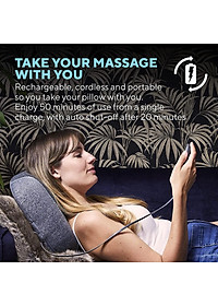 Gối massage Shiatsu TruHeat công nghệ GEL pin sạc Homedics TH-SPTF2000 - Dùng được trên ô tô