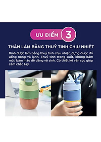 Ly Thủy Tinh Có Nắp Luminarc Coffee Cup Green 350ML - V2210