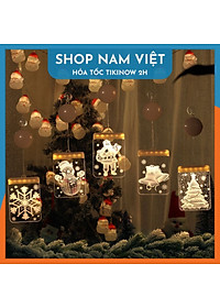 Dây Treo Đèn LED 3D Hình Cây Thông, Chuông Trang Trí Giáng Sinh, Noel - Chính Hãng NAVIVU