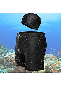 Quần Bơi Nam Thiết Kế Vảy Cá Mập Cleacco Chống Thấm Nước , Nhanh Khô Tặng Kèm Nón Bơi và Bịt Tai Silicon Cao Cấp