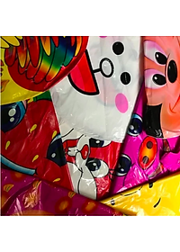 Combo 10 quả bóng bay kèm que cầm tay ( giao ngẫu nhiên) mini