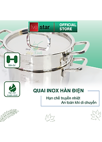 Bộ Nồi Xửng Hấp Inox 304 Fivestar (20cm)