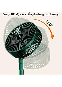 Quạt Mini Tích Điện Để Bàn Super Fan Gấp Gọn Tiện Dụng 3 Cấp Độ Sạc Usb