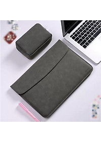 BAO DA, TÚI DA, CẶP DA CHỐNG SỐC CHO MACBOOK, LAPTOP, SURFACE KÈM VÍ ĐỰNG PHỤ KIỆN