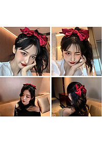 Kẹp tóc nơ Hàn Quốc bản to, kẹp nơ sau dễ thương cực đẹp KT13 với chất liệu vải cao cấp đường may tinh tế