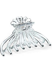 Kẹp càng cua size to 8 răng trong suốt kiểu Hàn Quốc KAH147 - Hồng