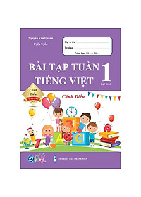 Sách - Combo Bài Tập Tuần Lớp 1 Cả Năm - Toán và Tiếng Việt - Cánh Diều (4 cuốn)