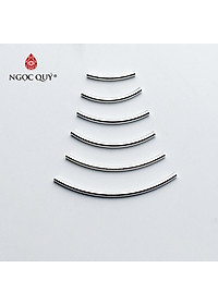 Charm bạc hình ống trơn dài - Ngọc Quý Gemstones