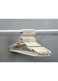 Set 10 cái Móc áo đầm vuông Hara 180 Bằng Nhựa Cao Cấp Inochi Nhật Bản (407 x 80 x 220 mm) - Giao Màu Ngẫu Nhiên