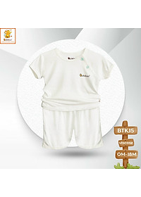 Bộ sơ sinh cộc tay vải visco siêu mềm mại BTK15