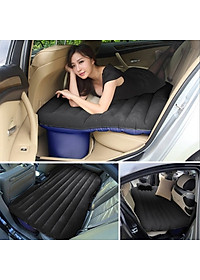 Đệm, giường hơi trên ô tô, xe hơi kèm gối + tặng kèm bơm ( giao màu ngẫu nhiên )