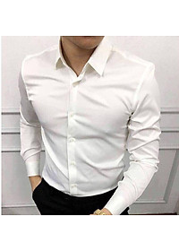 Áo sơ mi nam trơn dài tay, áo sơ mi trắng gấp hộp công sở chất liệu cotton mịn cao cấp(Cam Kết Chất Lượng)