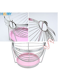 Rổ đựng trái cây decor bàn ăn inox 304 xoay được Hobby Home Decor RTC