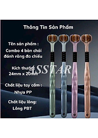 Bàn Chải Đánh Răng 3 Mặt, Bàn Chải Đánh Răng Đa Chiều Làm Sạch Đồng Thời Cả 3 Bề Mặt Của Răng, Lông Mềm Mượt