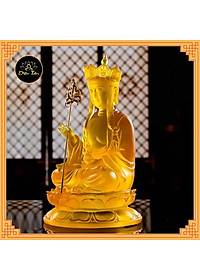 Tượng địa tạng vương bồ tát – tượng phật Địa Tạng lưu ly màu vàng cao 21cm đồ thờ cúng phong thủy shop Diệu Tâm