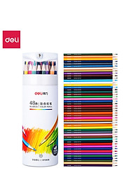 Bút chì màu chuyên nghiệp dạng cốc Deli 24/36/48 màu - 68123/68124/68125
