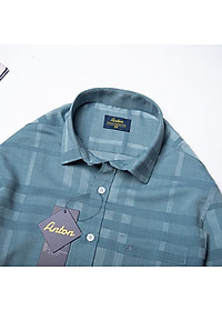 Sơ mi nam Ngắn tay công sở trung niên thương hiệu Anton vải bamboo xanh lục thoáng mát, thấm hút mồ hôi - NT204