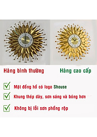 Đồng Hồ Treo Tường Shouse DC666 Trang Trí Nghệ Thuật Cao Cấp hiện đại 3D kích cỡ lớn đẹp kim trôi treo phòng khách