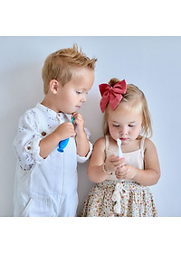 Bàn chải đánh răng silicon cho bé Marcus & Marcus, từ 2 tuổi - Xanh