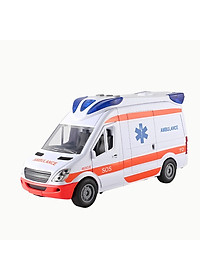 TOYSTAR - 666-10P Mô hình Xe cứu thương thành phố (nhỏ) tỉ lệ 1:14, Xe ô tô đồ chơi cho bé