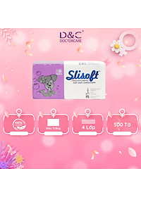 Giấy ăn Slisoft Trắng tự nhiên đa năng,khăn giấy rút thân thiện môi trường không chất tẩy trắng an toàn cho cả gia đình