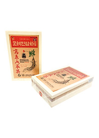 Trà hồng sâm Hàn Quốc Okinsam Hộp gỗ 100 gói - Dạng bột giúp giải nhiệt, giảm mệt mỏi, tỉnh táo tinh thần