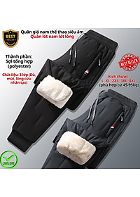 Quần gió lót lông QD2 ấm áp thời trang cho nam, Quần nỉ jogger lót lông QD1 sang trọng và dày dặn D Danido
