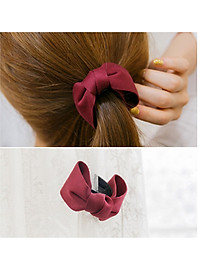 Set 2 kẹp tóc phong cách Hàn Quốc - Kẹp tóc đuôi ngựa - Bộ 2 kẹp tóc nơ xoắn ( giao 2 màu khác nhau)