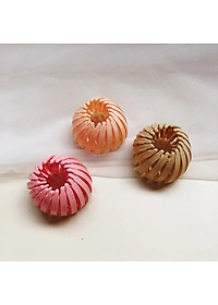 Kẹp búi tóc Hàn Quốc màu trơn bóng- cặp tóc tổ chim màu trơn  ( giao màu ngẫu nhiên như hình )