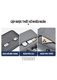 Cặp Đựng Chống Sốc Cao Cấp Teement, Chống Nước, Chống Xước, Dành Cho Laptop 13,14,15.6icnh - Hàng Chính Hãng