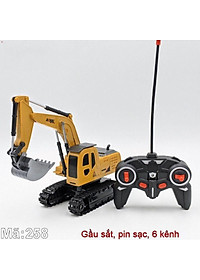 Đồ chơi máy xúc điều khiển 5 kênh mô phỏng như xe thật