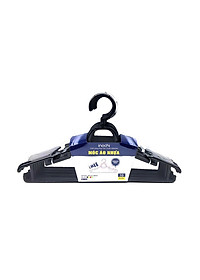 Set 10 cái Móc áo đầm vuông Hara 180 Bằng Nhựa Cao Cấp Inochi Nhật Bản (407 x 80 x 220 mm) - Giao Màu Ngẫu Nhiên