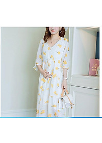 ĐẦM BẦU VÁY BẦU CÔNG SỞ VOAN 2 MÀU (sau sanh có dây kéo cho bé bú )